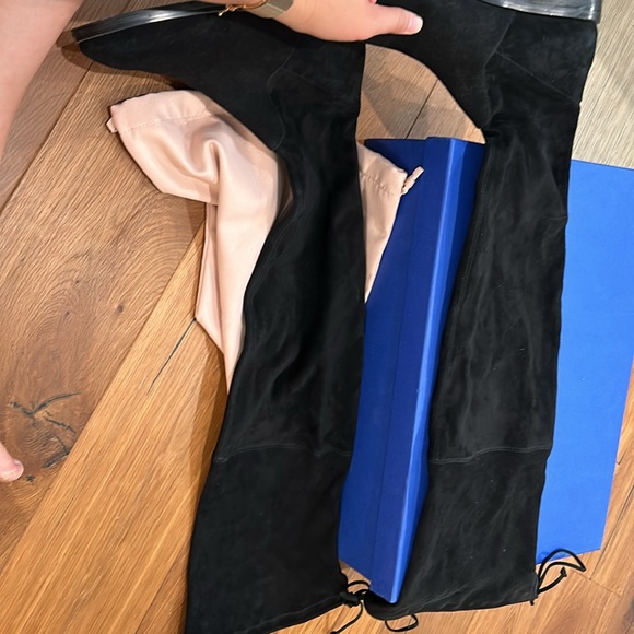 Stuart Weitzman jocey city boots suede black size 8.5 :39 - Picture 5 of 11